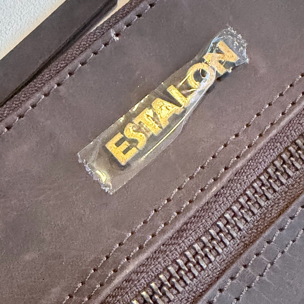 Estalon Dark Brown Leather Shoulder Bag - Picture 3 of 6